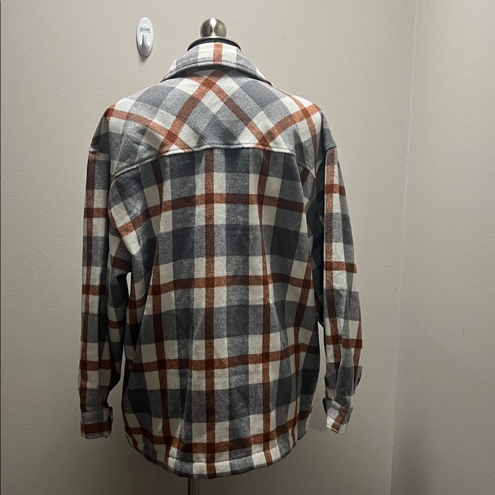Plaid Button-Up Jacket - Picture 4 of 8